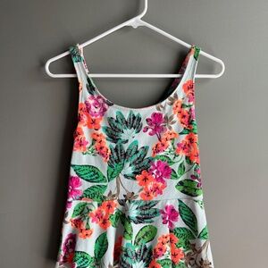 Express Floral Peplum Tank